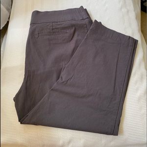 Gray Stretch Pull On Capris